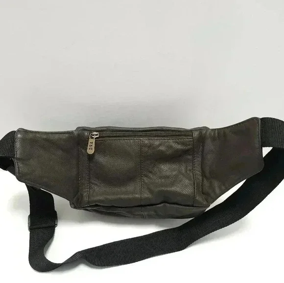 APC Leather Fanny Pack Bag Vintage Brown Unisex - Picture 4 of 9